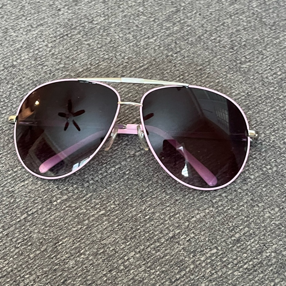 NY Collection Pink and Silver Sunglasses
